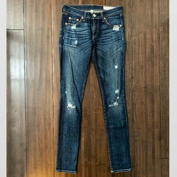 Rag & Bone Distressed Denim Pants - Picture 1 of 3